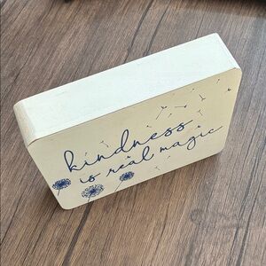 White Decorative Block Kindness is Real Magic